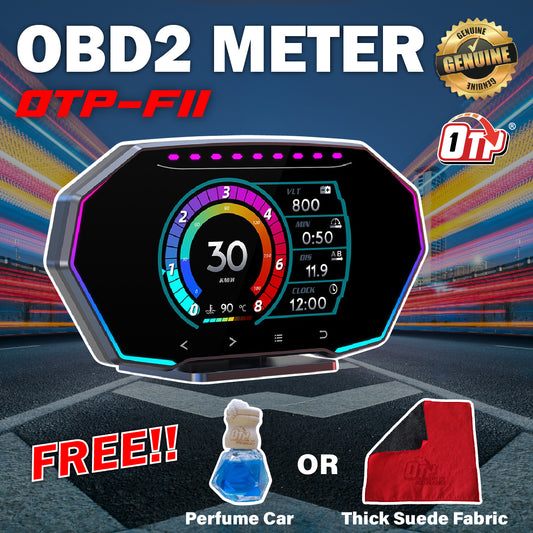 OTP F11 Meter OBD2 Gauge Speedometer Car GPS Alarm Speed Gauge Display Hud Water Temp RPM Proton Perodua Honda Nissan