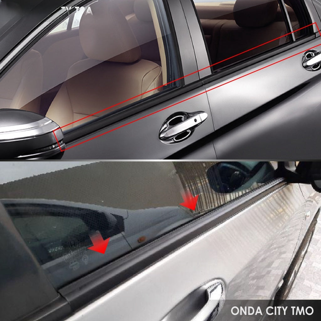 HONDA CITY TMO 09-14 GLASS DOOR MOULDING SEAL RUBBER OUTER STRIP WINDOW GETAH LUAR TINGKAP
