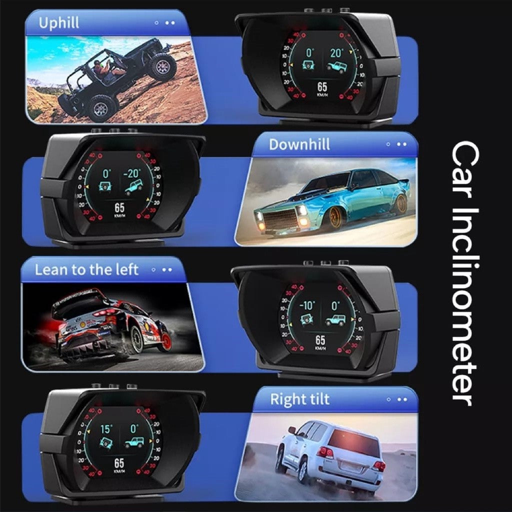 OTP-H024 A450 OBD2 Meter Gauge P24 OBD Speedometer Car GPS Alarm Speed Gauge display Hud Water temp RPM Turbo Boost HUD