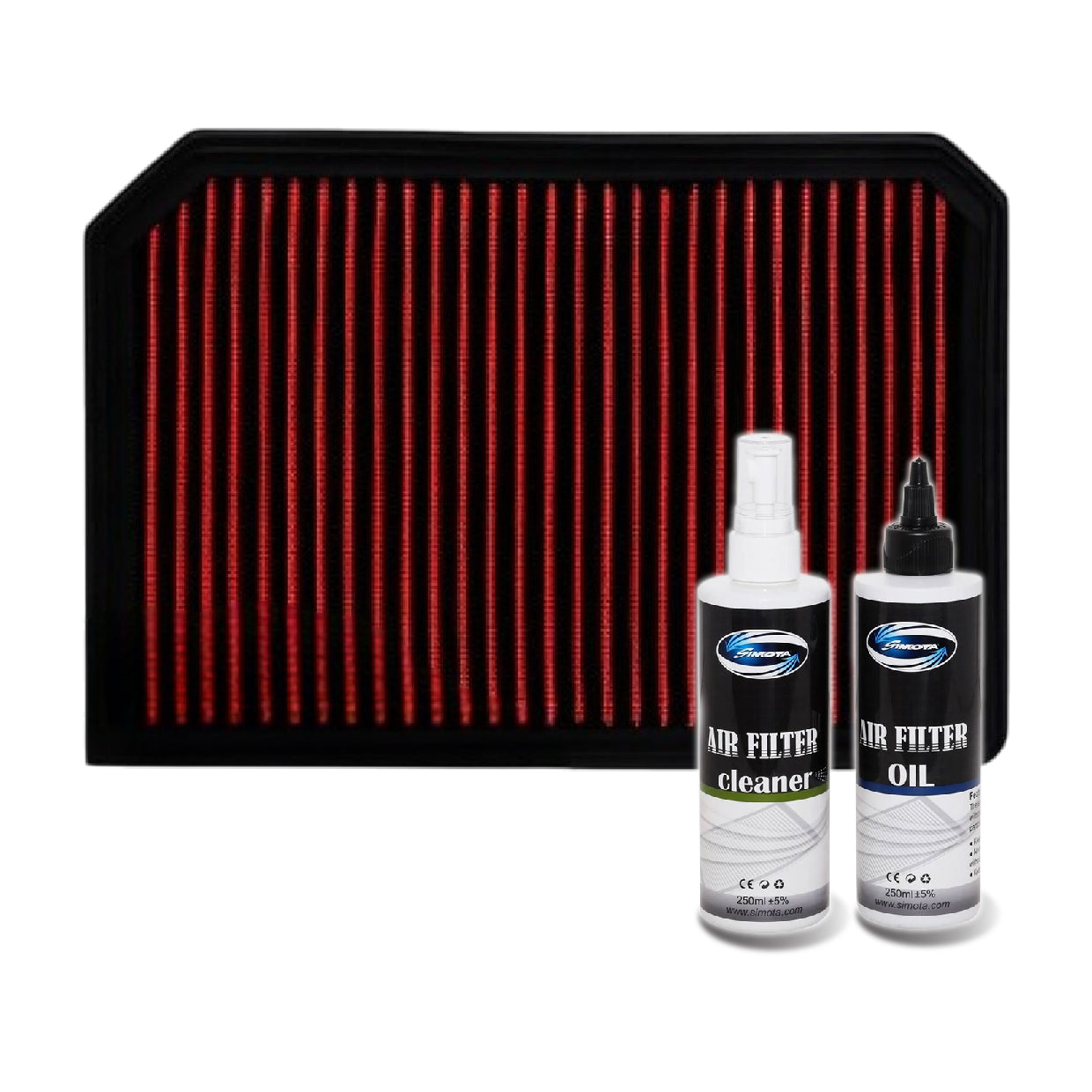 Works Engineering Air Filter Washable Suitable For Mercedes Benz A35 AMG CLA35 AMG 4MATIC 2.0 2019 WS-FM-018(Red)