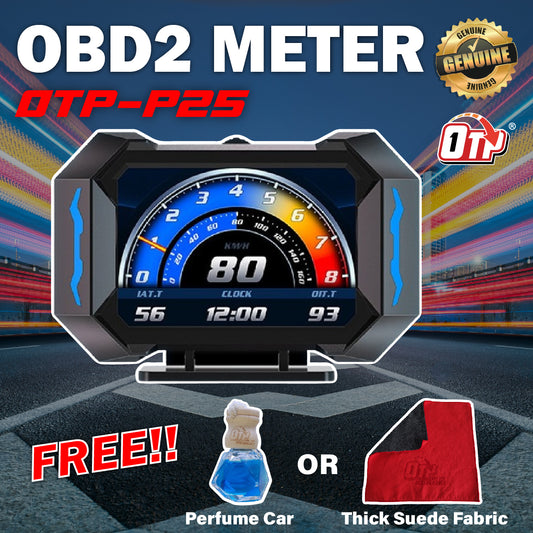 OTP-P25 Car OBD OBD2 Meter Speedometer Gauge H025 GPS HUD Water Temp Turbo Proton Honda Perodua Toyota Nissan Mitsubishi