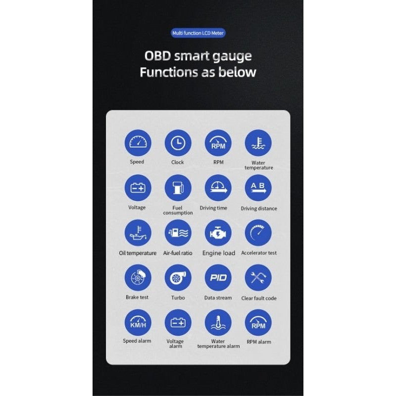 OTP-F9 OBD2 Meter Speedometer Gauge GPS HUD Water Temp Proton Perodua Honda Toyota Mitsubishi Nissan Volkswagen