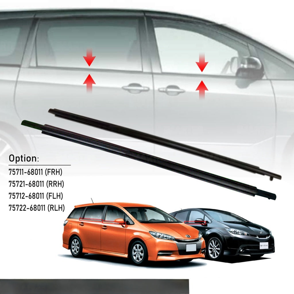 ORIGINAL JAPAN TOYOTA Wish 2009 Sepet ZGE20 ZGE21 Window Door Moulding Rubber Trim Weatherstrip Getah Pintu Protector