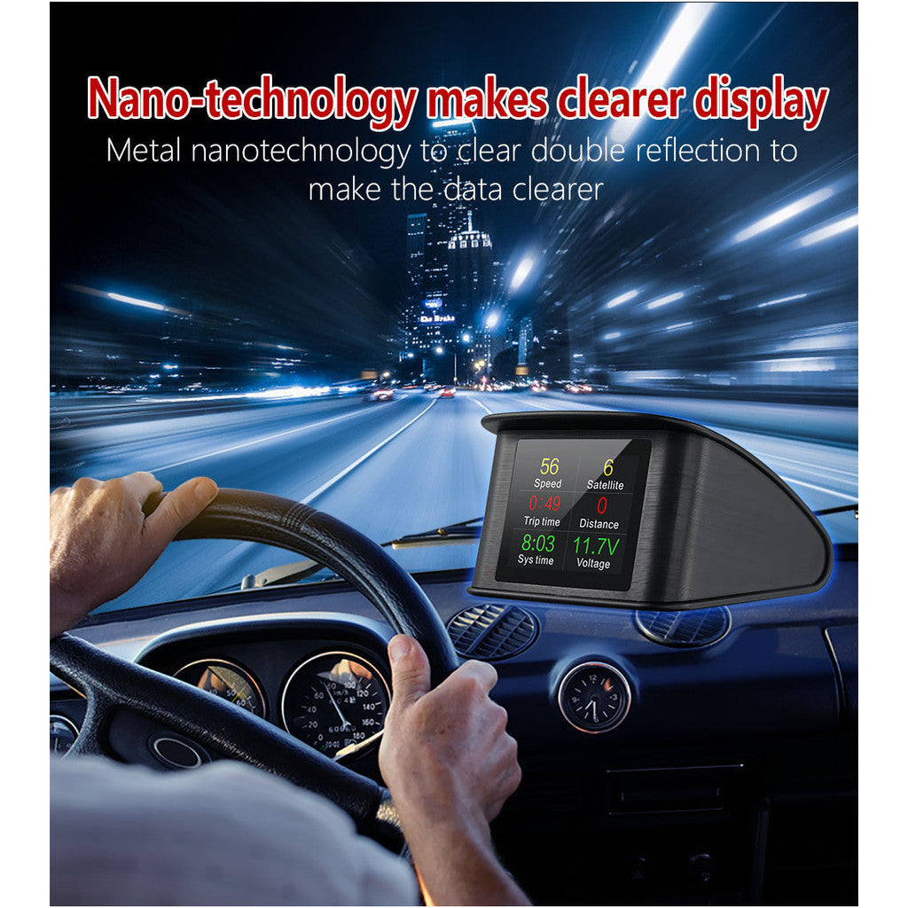 OTP P10 OBD2 Perodua Alza 2014 keatas Meter Gauge Car GPS Alarm Speed Display Water Temp RPM Turbo Boost HUD CVT DCT