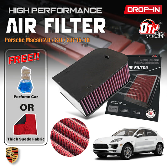 OTP Washable Drop In Air Filter Performance Porsche Macan 2.0 3.0 3.6 15-18 Enjin Engin Penapis Udara E-0660