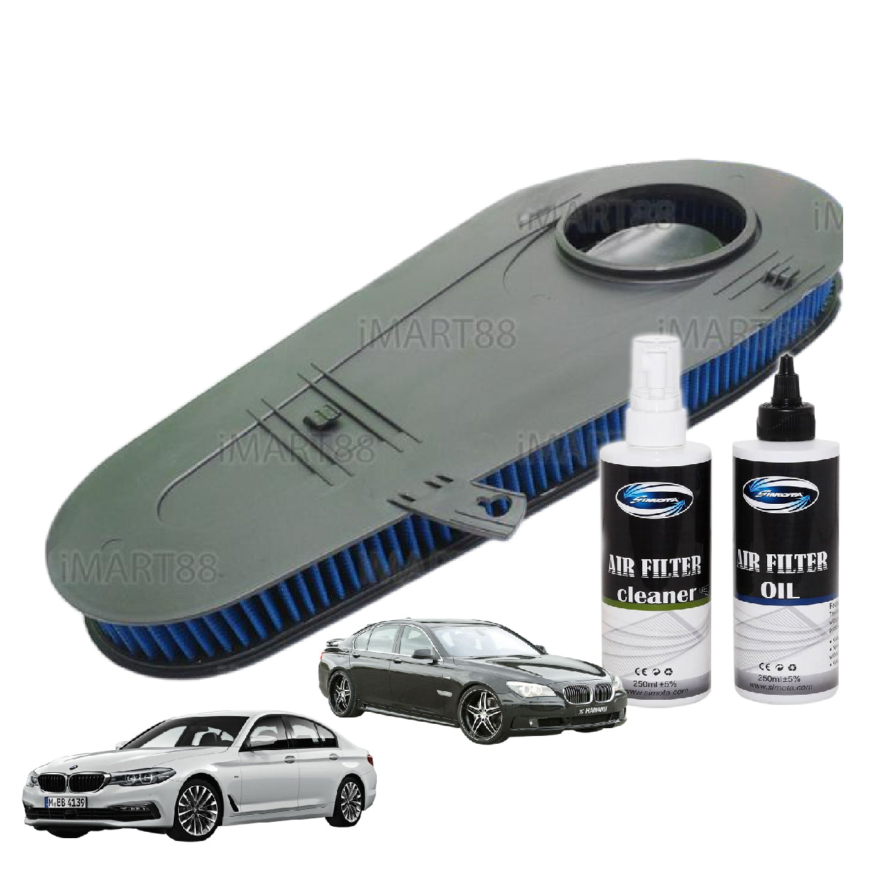 Works Engineering Drop In Air Filter BMW 520D F10 F01 F02 F07 F10 F11 2.0 3.0cc 2009-2013 Element Enjin Engin Penapis