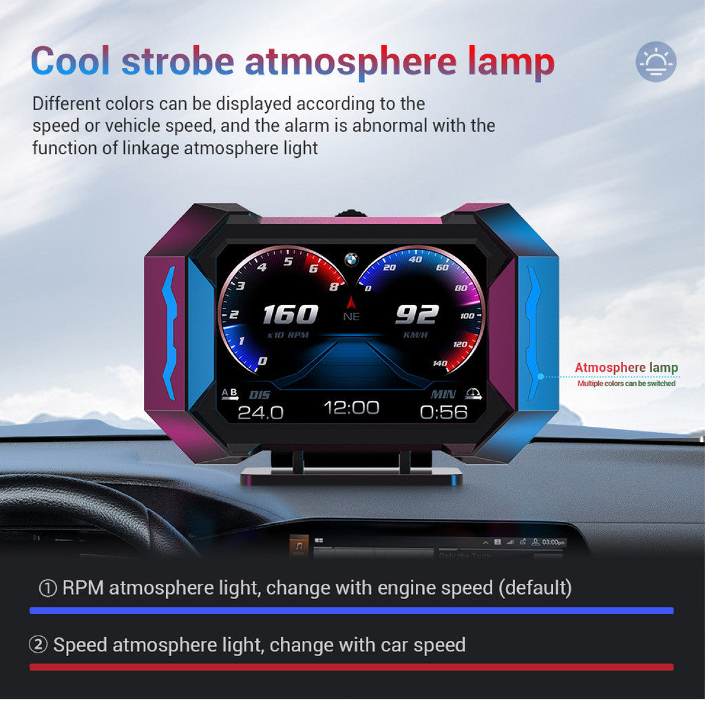 OTP-P25 Car OBD OBD2 Meter Speedometer Gauge H025 GPS HUD Water Temp Turbo Proton Honda Perodua Toyota Nissan Mitsubishi