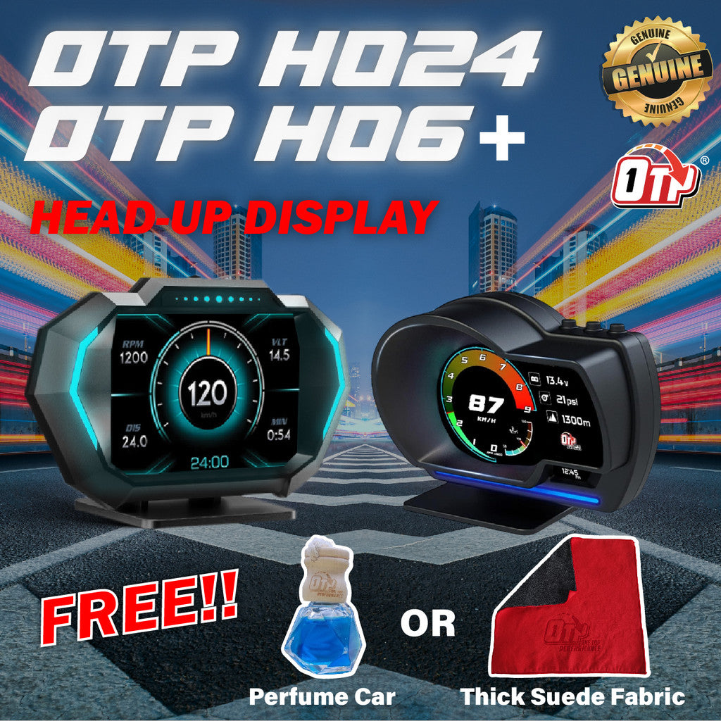 OTP-H024 H06+ OBD2 Meter Speedometer Gauge P24 P6 HUD WaterTemp Turbo Proton Honda Perodua Toyota Nissan Mitsubishi Myvi