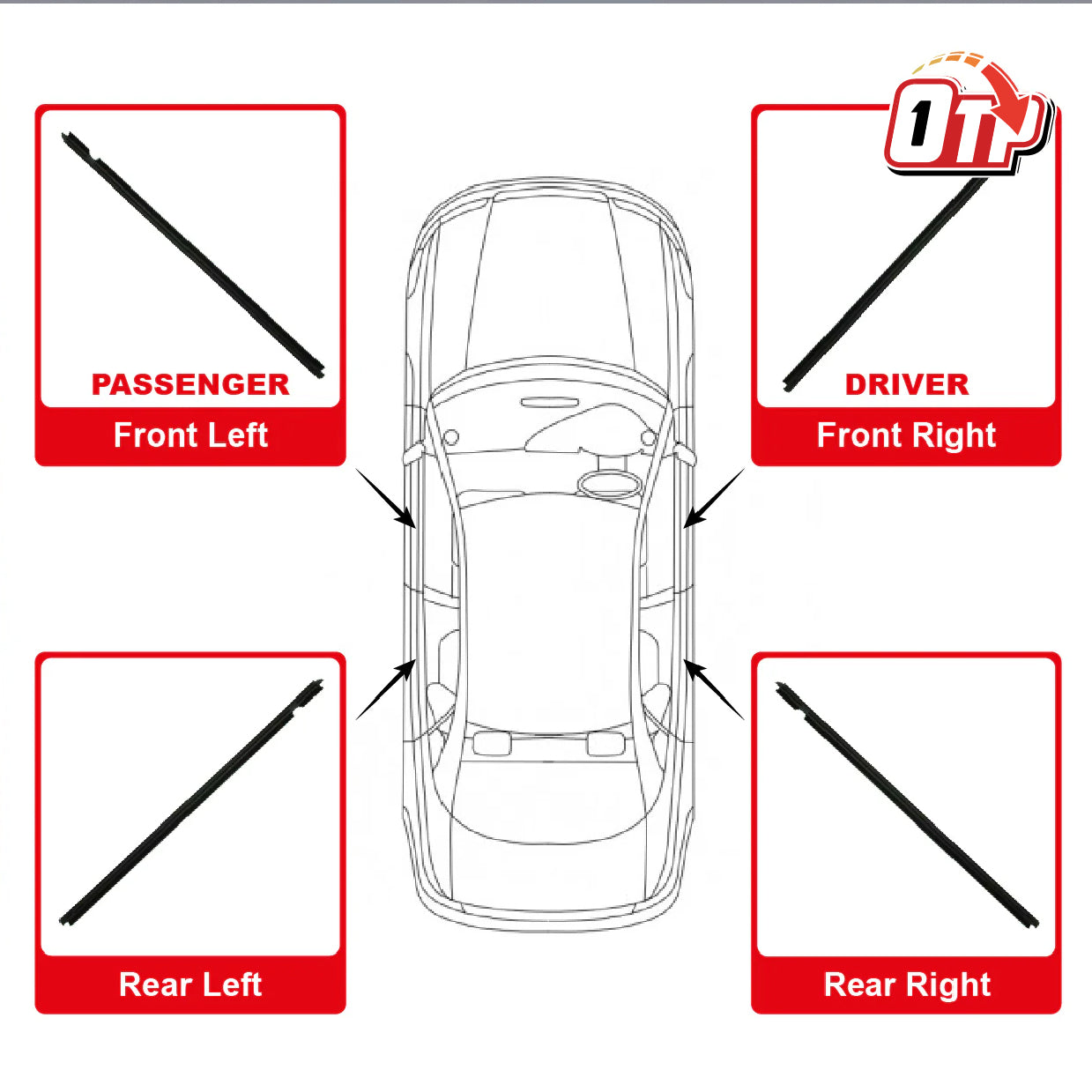 OTP HONDA CIVIC CIVIL GLASS DOOR MOULDING SEAL RUBBER OUTER STRIP WINDOW GETAH LUAR TINGKAP TURBO FC TEA FB TRO FD