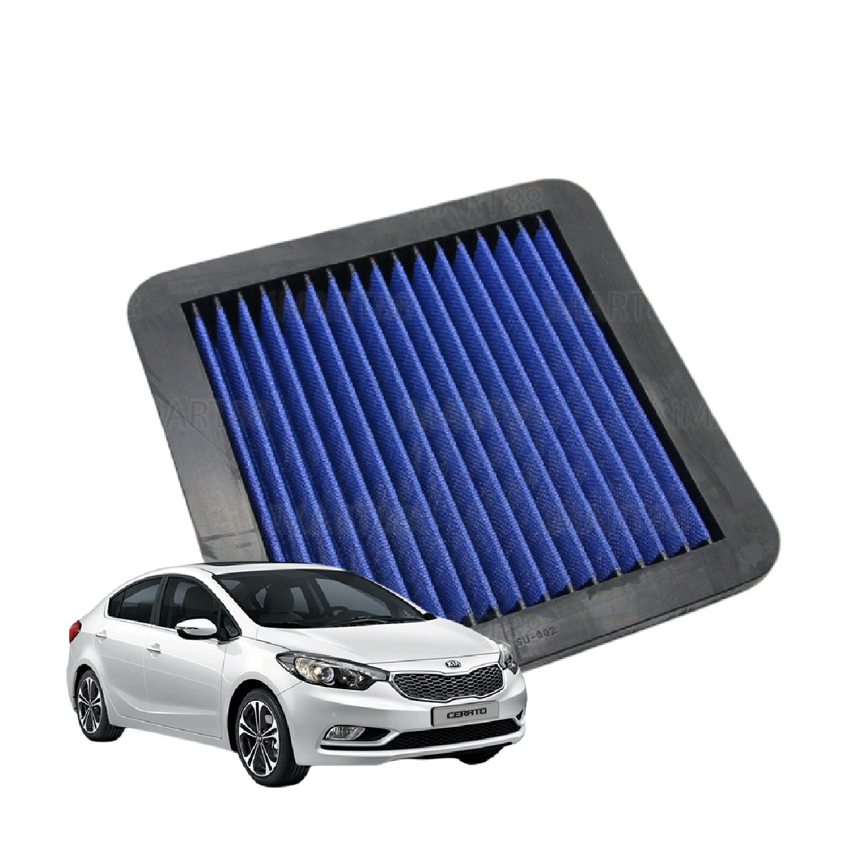 Works Engineering Drop In Air Filter Kia CERATO FORTE 1.6 / 2.0L L4 F / I 2010-ON Element Enjin Engin Penapis Cleaning