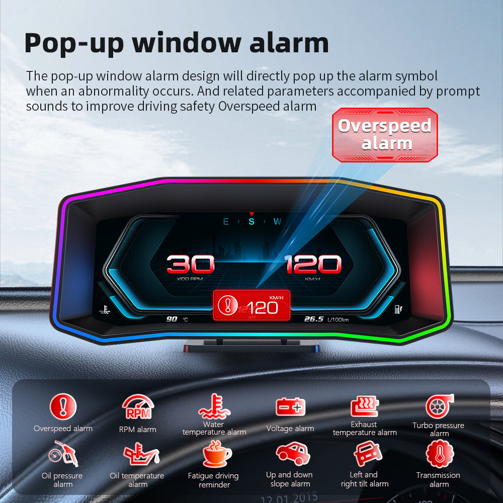OTP-P4 OBD2 Meter Speedometer Gauge GPS HUD Water Temp Proton Perodua Honda Toyota Mitsubishi Nissan Volkswagen