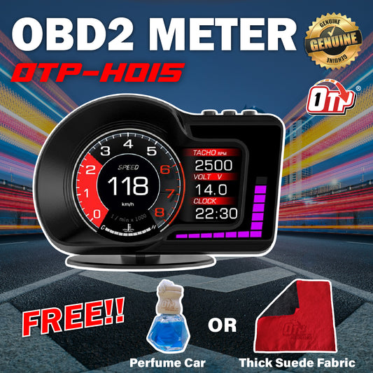 OTP-H015 OBD2 Meter Speedometer Gauge GPS HUD Water Temp GPS Alarm Speed RPM Bezza Myvi Aruz Honda Nissan Toyota