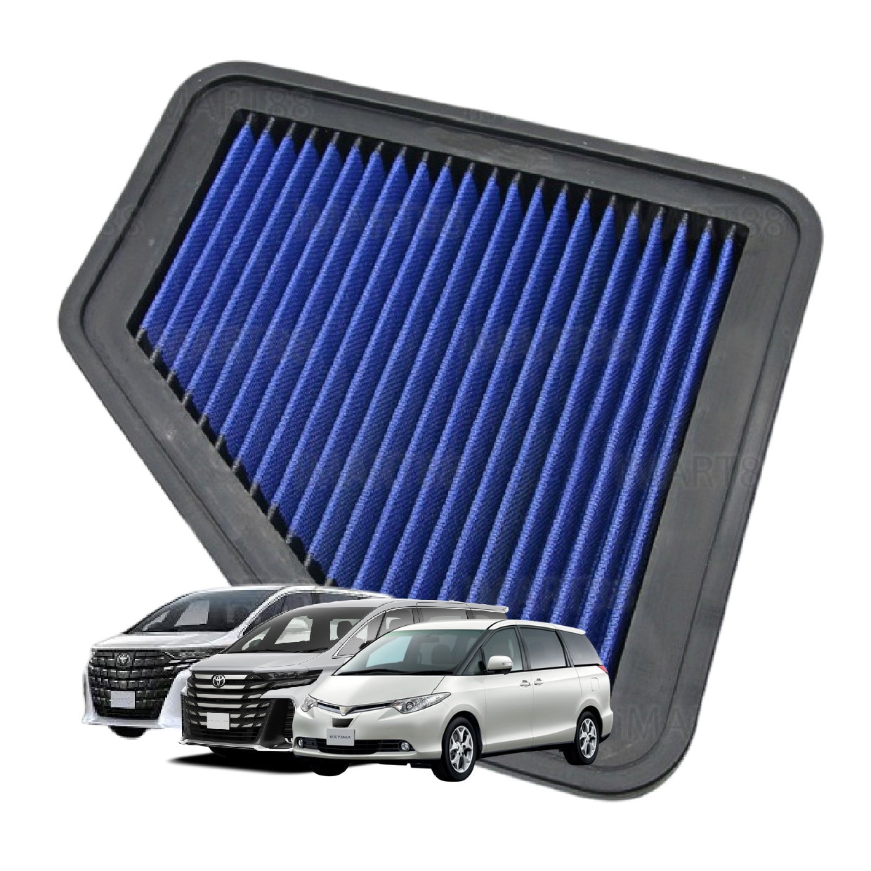 Works Engineering Drop In Air Filter Toyota Alphard Vellfire ANH20 2008+ Estima ACR50 2.0 2.4 3.5cc 2006-2016 Element