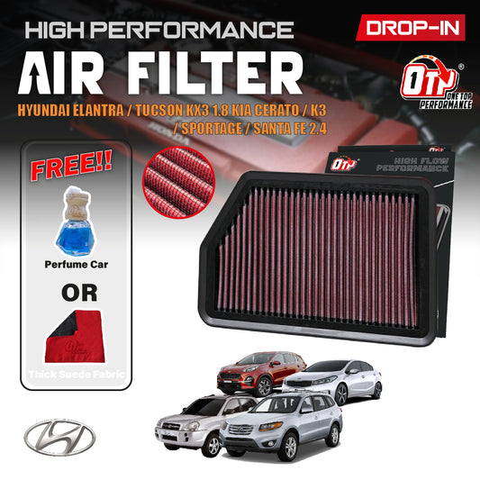 OTP DROP IN AIR FILTER HYUNDAI i40 ELANTRA TUCSON KX3 1.8 KIA CERATO K3 SPORTAGE SANTA FE 2.4 Enjin Engin Penapis