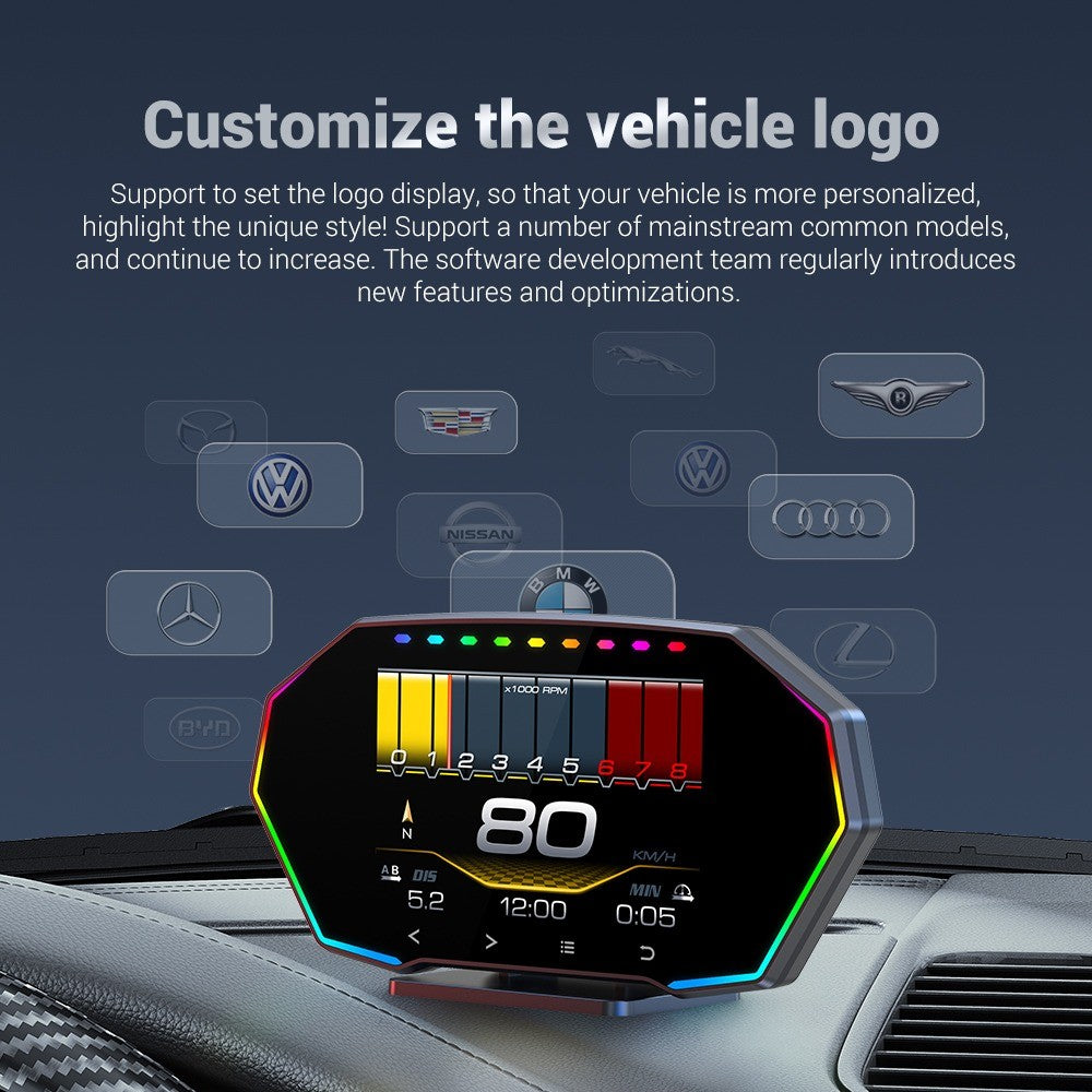OTP F11 Meter OBD2 Gauge Speedometer Car GPS Alarm Speed Gauge Display Hud Water Temp RPM Proton Perodua Honda Nissan
