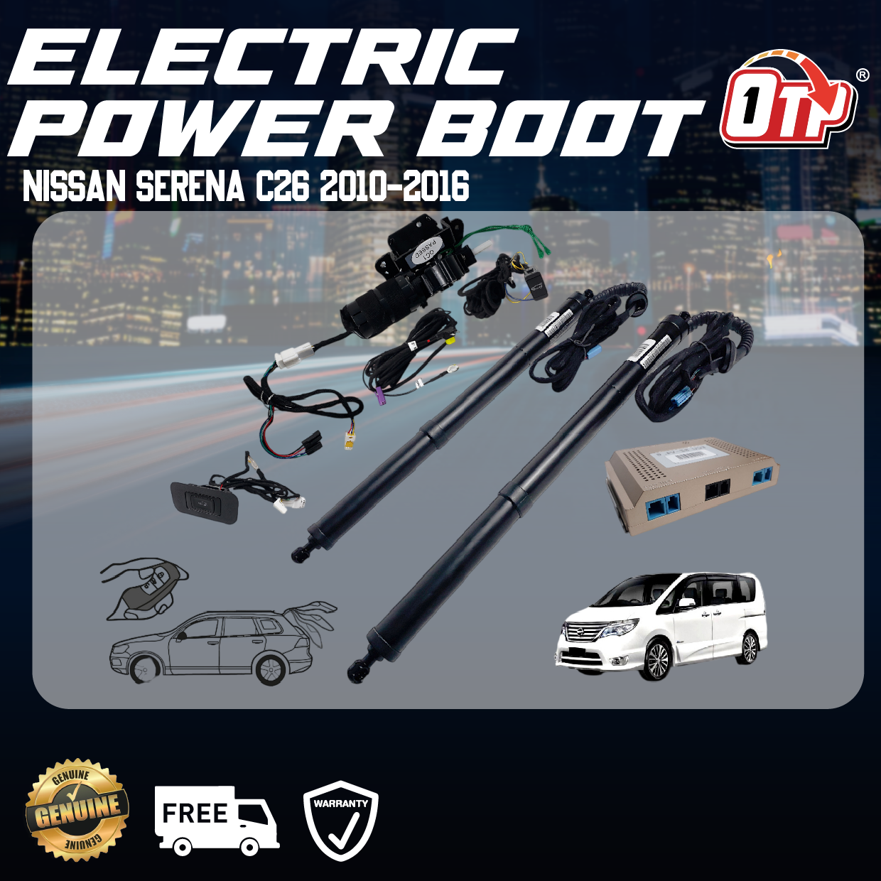 OTP Nissan Serena C26 2010 2016 S-Hybrid Electric Auto Tailgate Power Boot Soft Close Switch Foot Sensor Remote Control