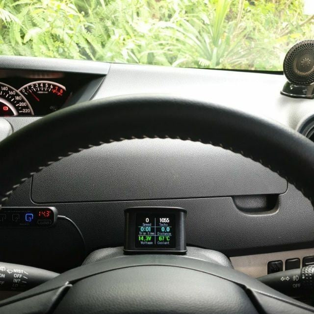OTP P10 OBD2 Perodua Alza 2014 keatas Meter Gauge Car GPS Alarm Speed Display Water Temp RPM Turbo Boost HUD CVT DCT