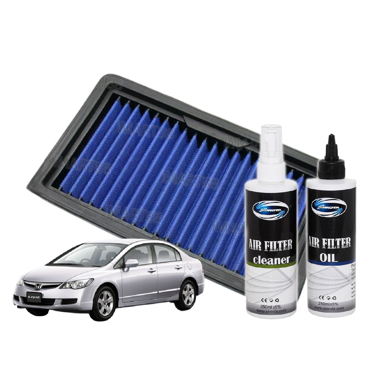 Works Engineering Air Filter Honda Civic FD 2.0cc SOHC i-VTEC 2006-2014 Filter Cleaner Oil Penapis Udara Enjin Engine