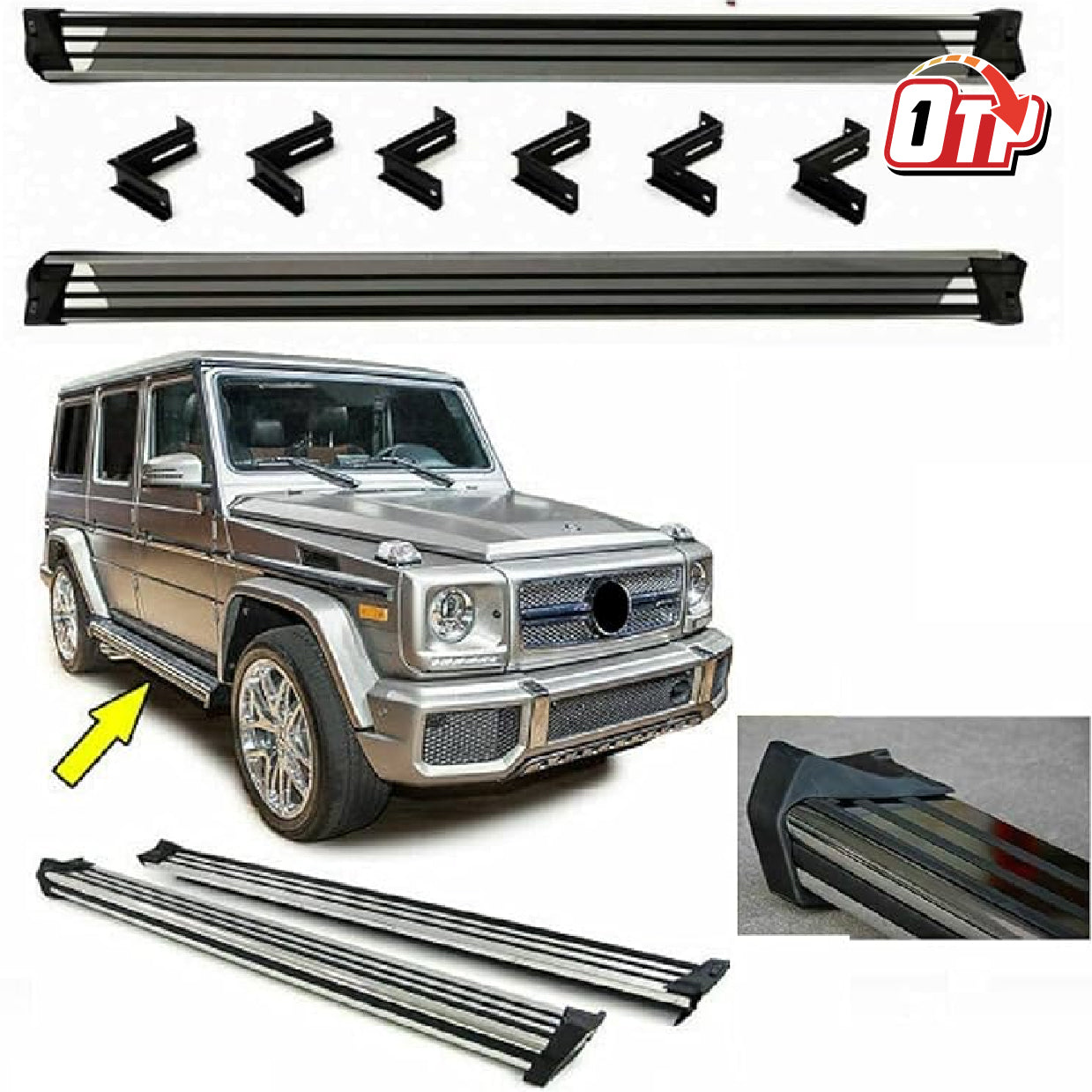 OTPerformance Electric Side Step Power Step - Mercedes G63 Power Auto Electric Side Step Running Board Door Step