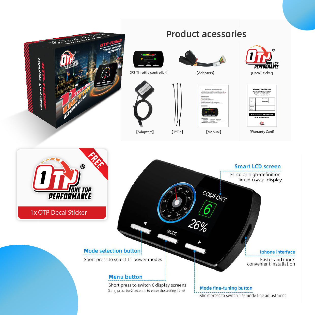 OTP Chery Omoda 5 Car Electronic Throttle Controller Accelerator Booster 14 E Drive 11 Mode Pedal Response