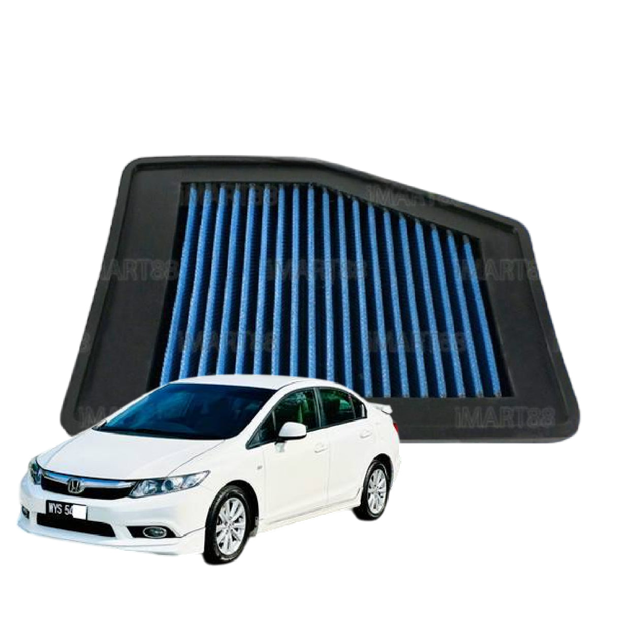 Works Engineering Air Filter Honda Civic FB 1.8 2.0cc SOHC i-VTEC 2011 2012 2013 2014 2015 Filter Cleaner Oil