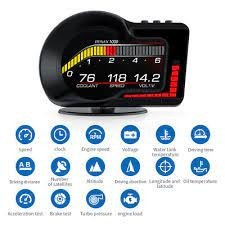 OTP-H015 OBD2 Meter Speedometer Gauge GPS HUD Water Temp GPS Alarm Speed RPM Bezza Myvi Aruz Honda Nissan Toyota