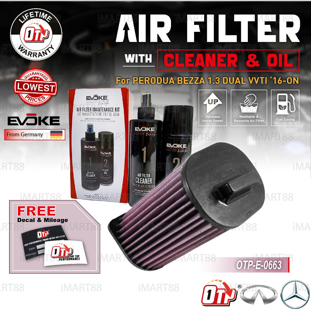 OTP WASHABLE DROP IN AIR FILTER PERFORMANCE NISSAN Q50 Mercedes W203 204 C180 C200 C230 C160 E200 E220 L4 W211