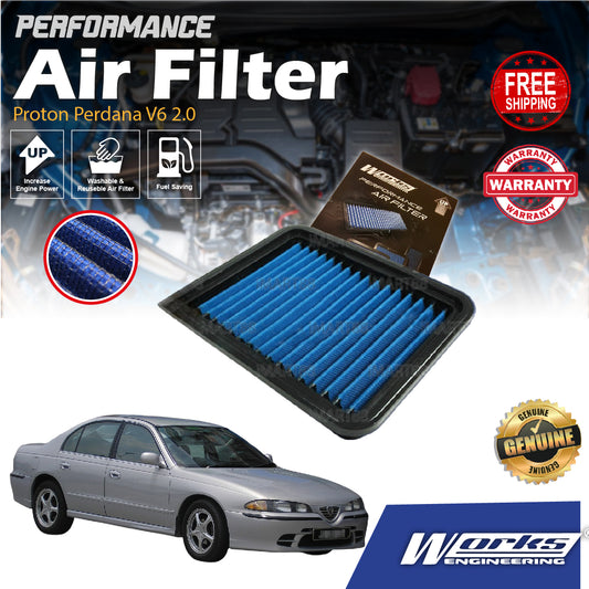 Proton Perdana V6 2.0 Perdana 2.0 L4 Air Filter Works Engineering Drop In Performance Penapis ADD HP+ Washable Udara