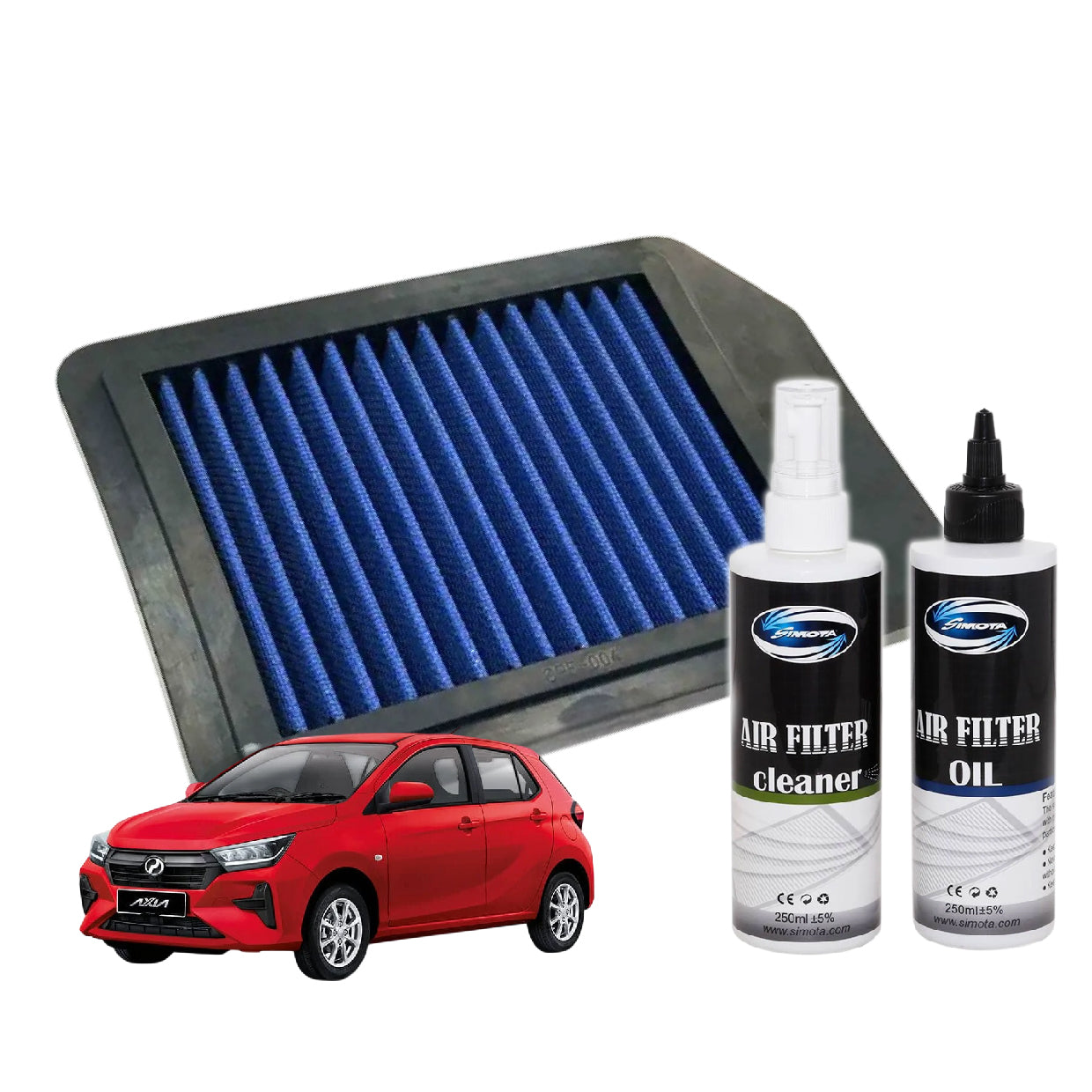 Works Engineering Drop In Air Filter Perodua Axia New 2023 Element Performance Enjin Engin Penapis Udara WS-OPE-004