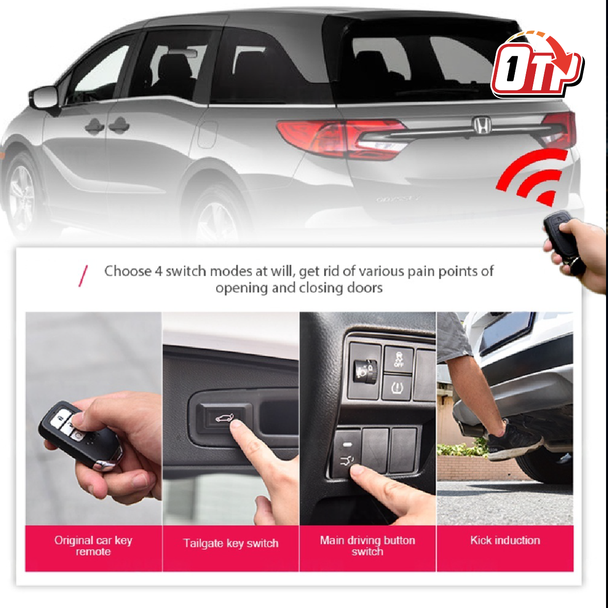 OTP Honda Odyssey 2023 Plug & Play Electric Auto Tailgate Power Boot Soft Close Kick Foot Sensor Bonet