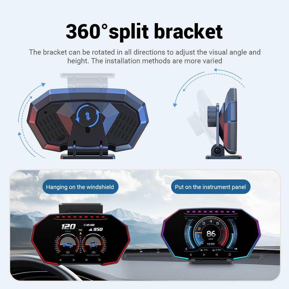 OTP F11 Meter OBD2 Gauge Speedometer Car GPS Alarm Speed Gauge Display Hud Water Temp RPM Proton Perodua Honda Nissan