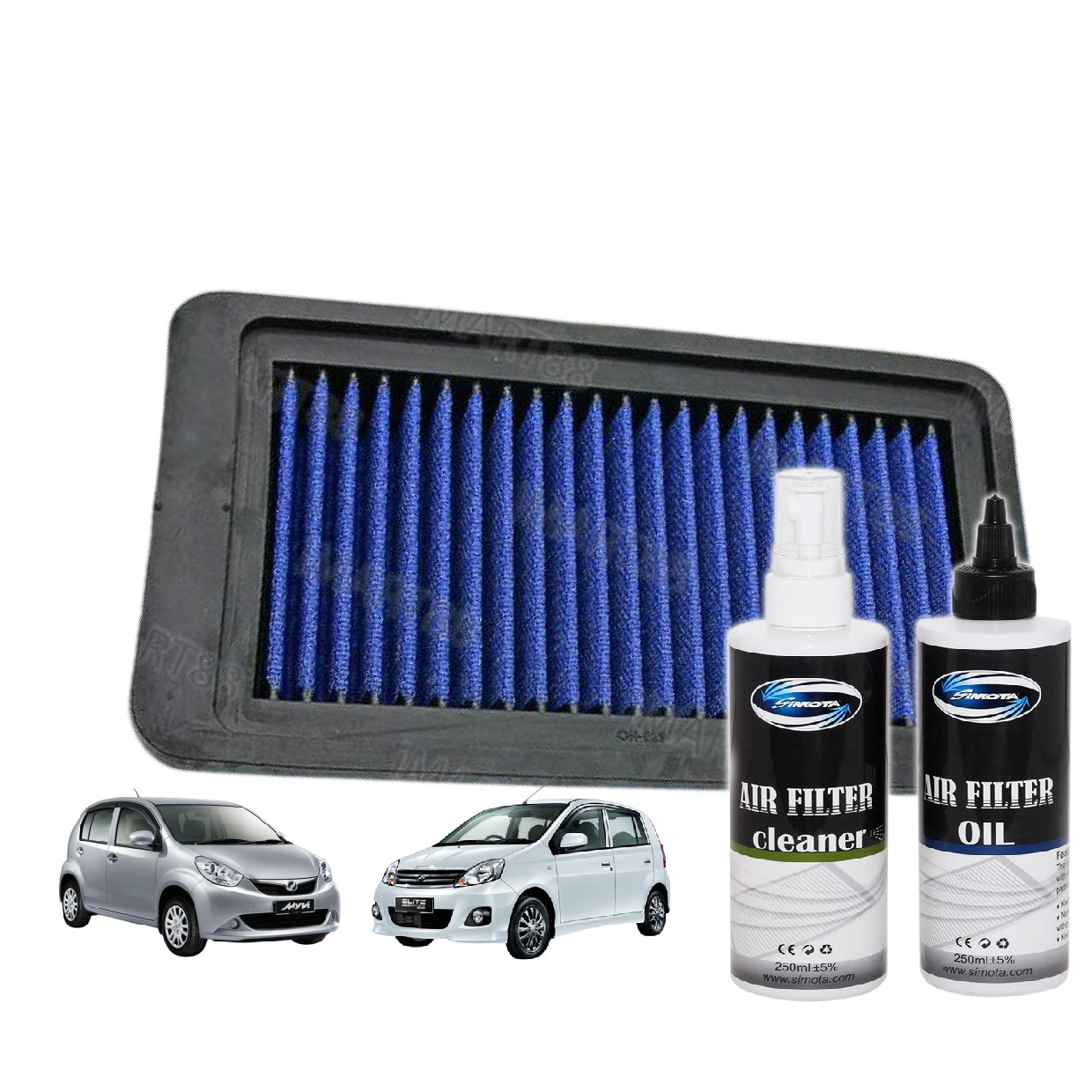 Add HP+ Works Engineering Drop In Air Filter Perodua Myvi Viva 1.0 Old High Performance Washable Simota Penabis Udara