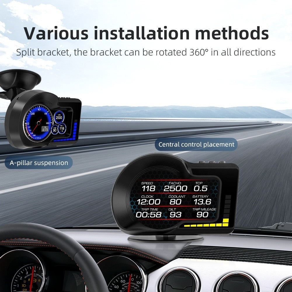 OTP-H015 OBD2 Meter Speedometer Gauge GPS HUD Water Temp GPS Alarm Speed RPM Bezza Myvi Aruz Honda Nissan Toyota