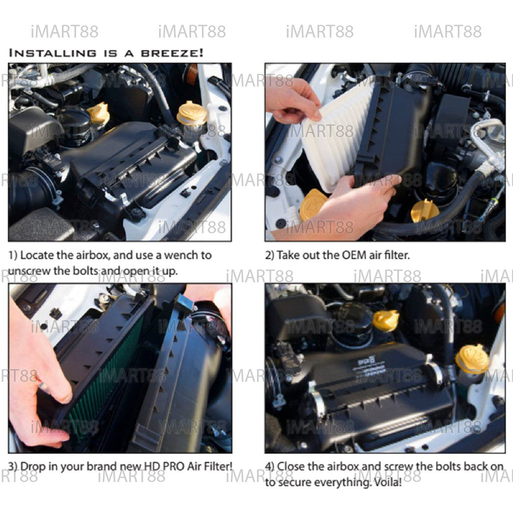 OTP Washable Drop In Air Filter Performance Perodua Perodua BEZZA 1.3 Dual VVTI 16-ON Element Enjin Engin Penapis
