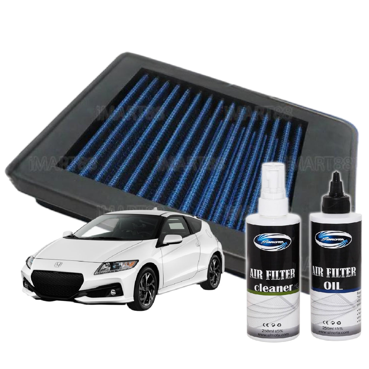Works Engineering Air Filter Honda CRZ CR-Z 1.5cc 2010 2011 2012 2013 2014 2015 2016 Element Filter Cleaning Oil