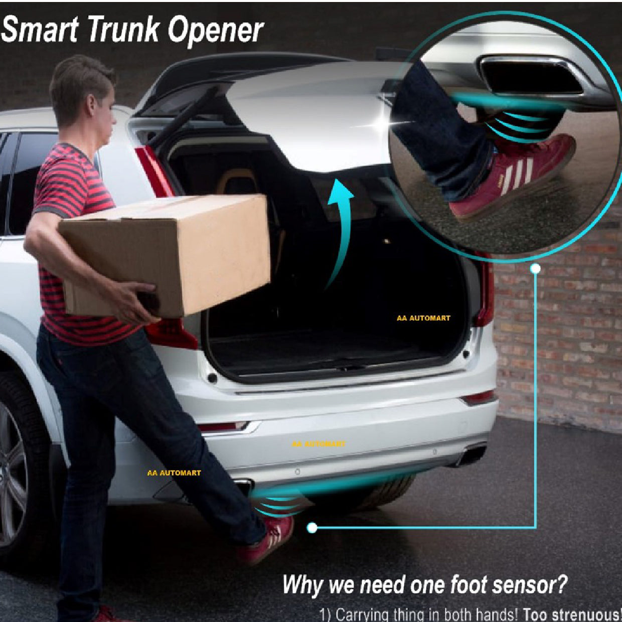 OTP Mitsubishi Xpander Electric Auto Tailgate Power Boot Soft Close Switch Foot Sensor Remote Control Anti Pinch