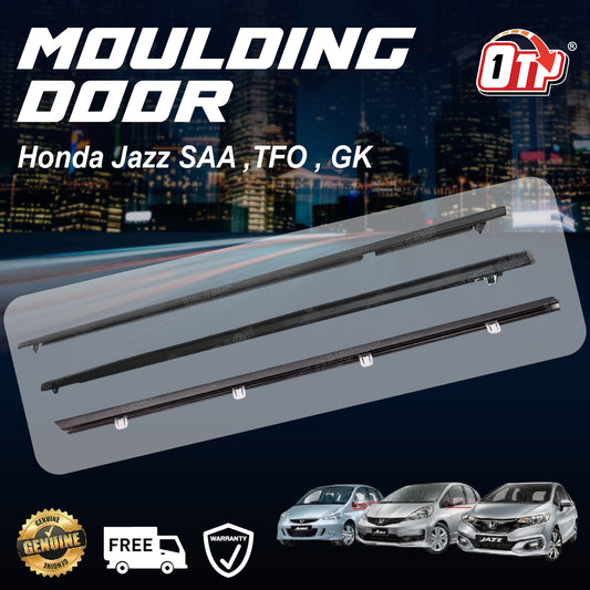 ORIGINAL HONDA JAZZ GLASS DOOR MOULDING 2003-2021 SEAL RUBBER OUTER STRIP WINDOW GETAH LUAR CERMIN TINGKAP SAA TFO GK