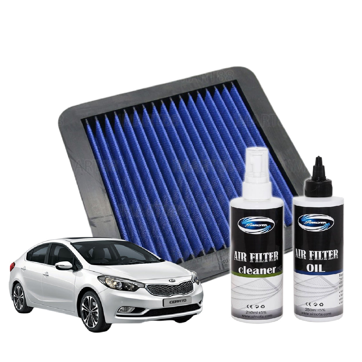 Works Engineering Drop In Air Filter Kia CERATO FORTE 1.6 / 2.0L L4 F / I 2010-ON Element Enjin Engin Penapis Cleaning