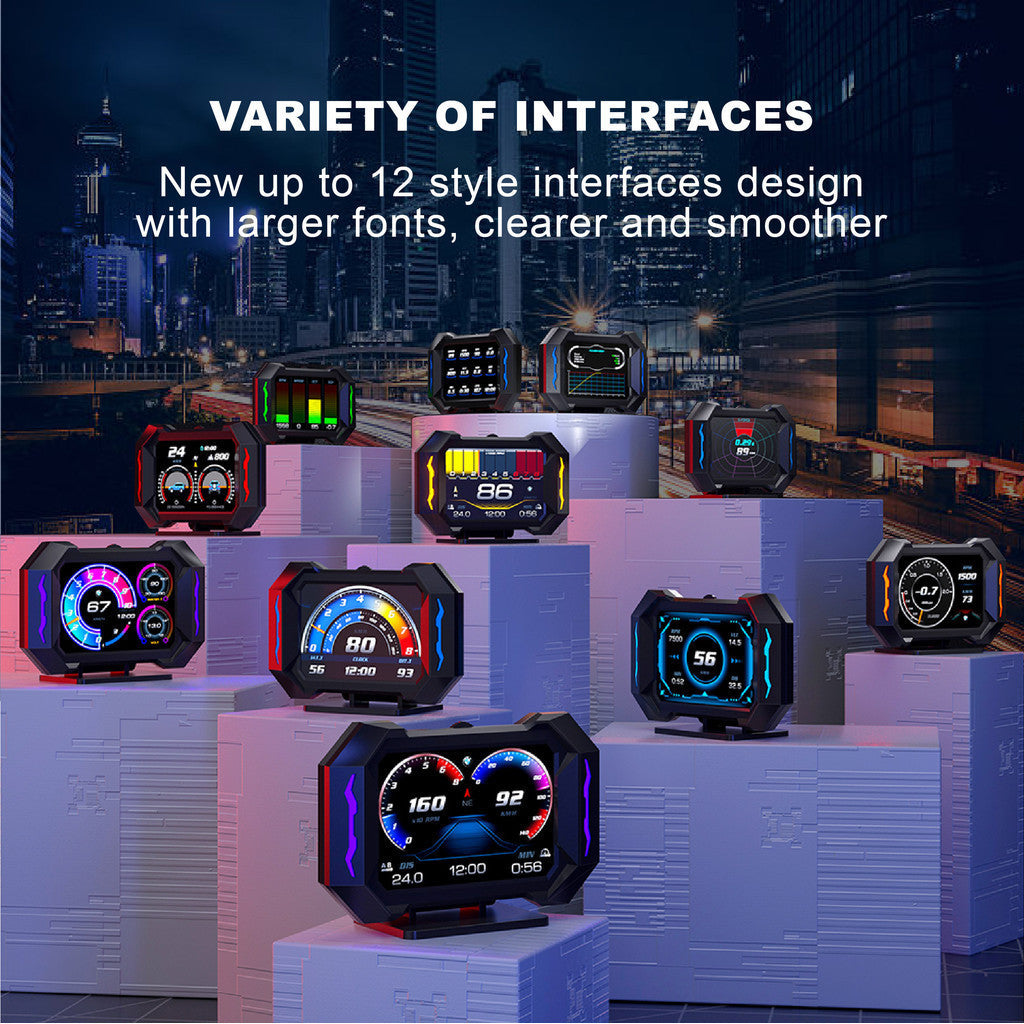 OTP-P25 Car OBD OBD2 Meter Speedometer Gauge H025 GPS HUD Water Temp Turbo Proton Honda Perodua Toyota Nissan Mitsubishi