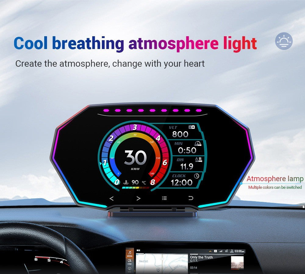 OTP F11 Meter OBD2 Gauge Speedometer Car GPS Alarm Speed Gauge Display Hud Water Temp RPM Proton Perodua Honda Nissan