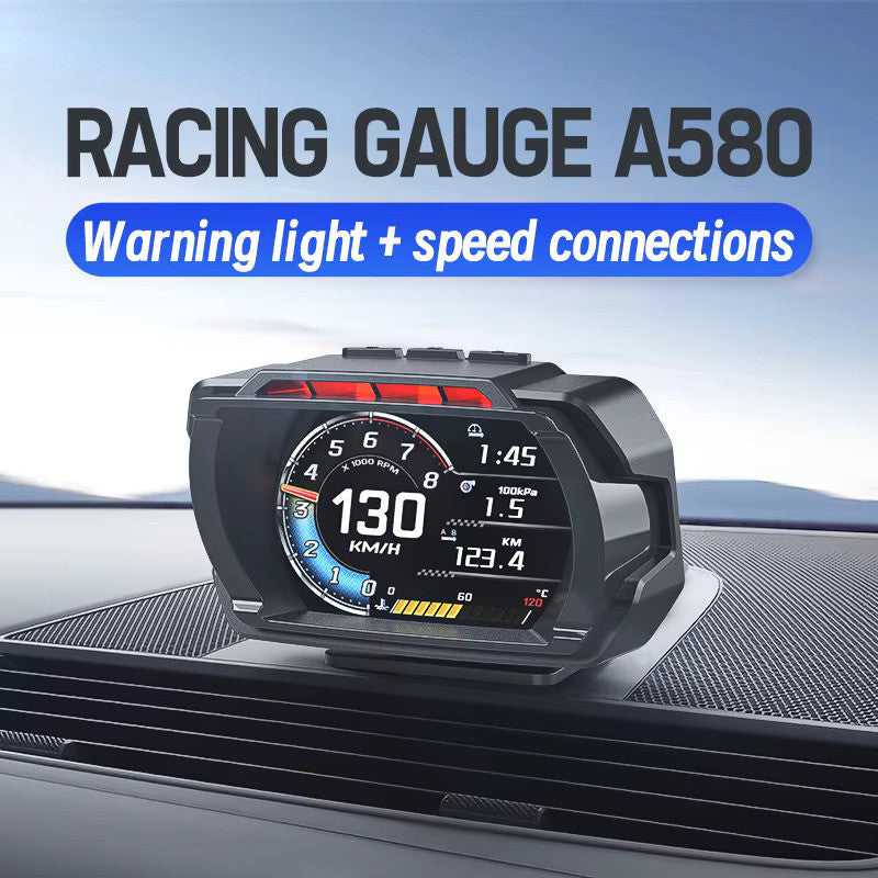 OTP-A580 OBD2 Meter Speedometer Gauge GPS HUD Water Temp GPS Alarm Speed RPM Myvi Alza