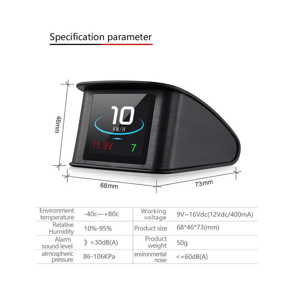 OTP P10 OBD2 Perodua Alza 2014 keatas Meter Gauge Car GPS Alarm Speed Display Water Temp RPM Turbo Boost HUD CVT DCT