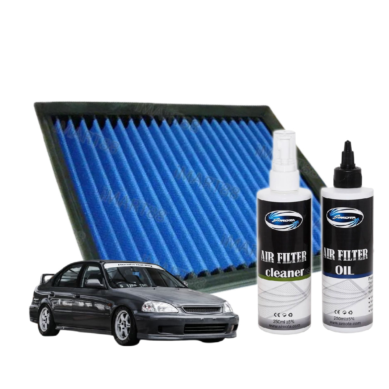 Works Engineering Air Filter Honda Civic EK EJ 4 6 8 9 Ferio 1.5 1.6 VTEC SOHC DOHC 1996-2000 Filter Cleaner Oil