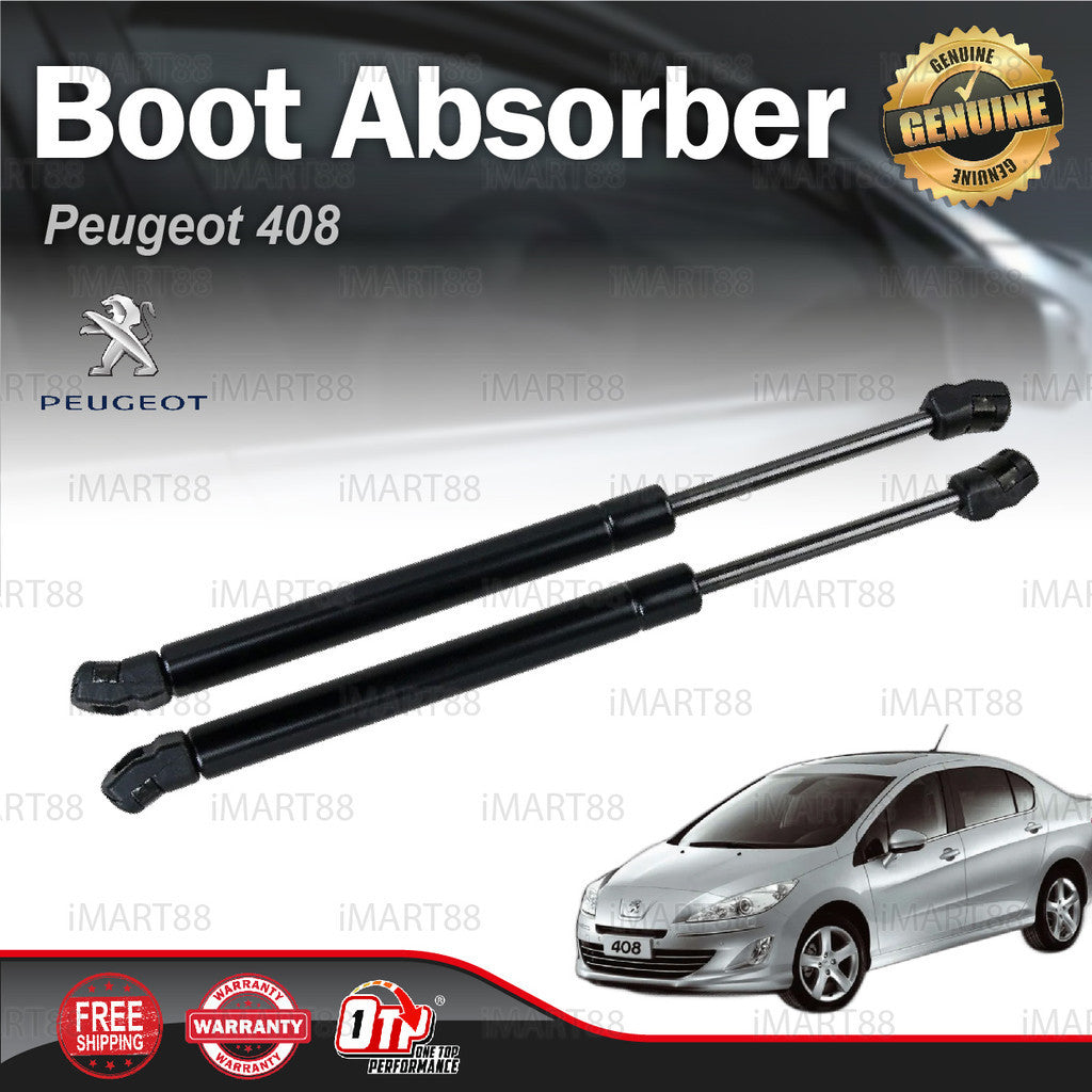 Peugeot 407 408 Boot Absorber Rear Bonnet Damper Gas Spring Set Tailgate Penyerap Belakang Bonet