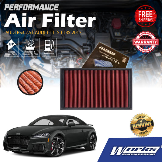 Works Engineering Performance Air Filter Suitable For AUDI RS3 2.5T AUDI TT TTS TTRS 2017- Now Penapis Udara WS FA 006
