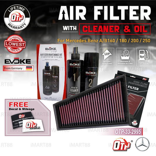 OTP Washable High Flow Air Filter Performance Mercedes W176 W177 A160 A180 A200 A250 W246 W247 B160 B180 B200 B250 Engin