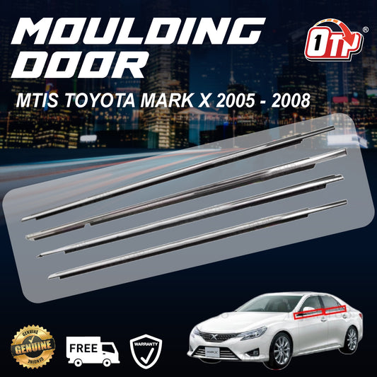 MTIS TOYOTA MARK X 2005 - 2008 GLASS DOOR MOULDING SEAL RUBBER OUTER STRIP WINDOW GETAH LUAR TINGKAP