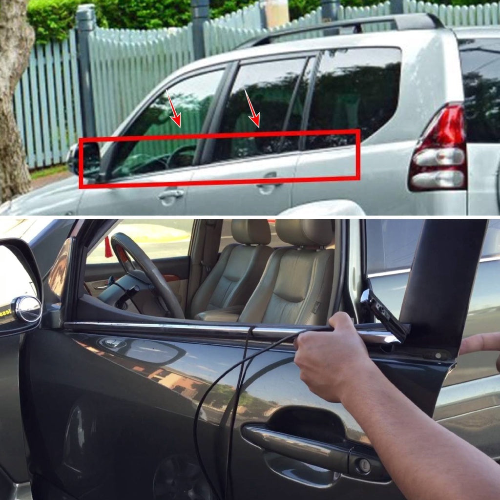 ORIGINAL TOYOTA LAND CRUISER LC100 LEXUS LX470 CHROME GLASS DOOR MOULDING SEAL RUBBER OUTER STRIP WINDOW GETAH TINGKAP