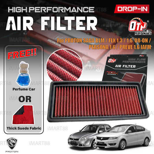 OTP Drop In Air Filter Performance Proton SAGA BLM FL 1.3 1.6 FLX PERSONA PREVE Engine Penapis Enjin 08-22