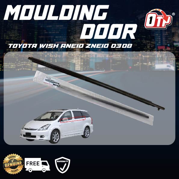 ORIGINAL TOYOTA WISH ANE10 ZNE10 '03-'08 GLASS DOOR MOULDING SEAL RUBBER OUTER STRIP WINDOW GETAH TINGKAP 75712-68011